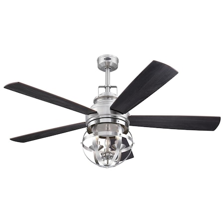 Westinghouse Ceiling Fan Indoor 52In Stella Mira DmLED BrNk Rvr 5Bld Wng/RstBrch Cage 7305700